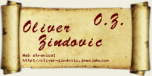 Oliver Zindović vizit kartica